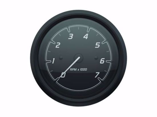 Picture of Mercury-Mercruiser 79-8M6020098 Analog Gauge Tach 7K Black