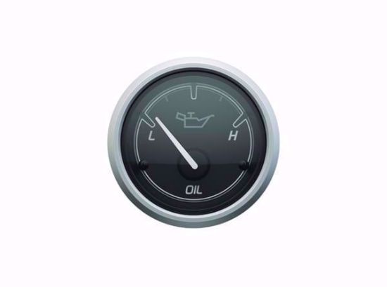 Quicksilver analog gauge oil pressure black 79-8M6020120