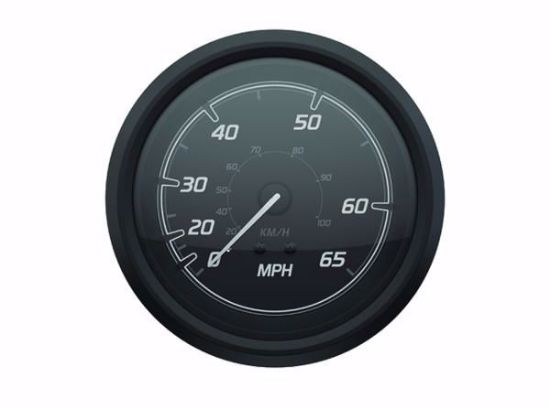 Picture of Mercury-Mercruiser 79-8M6020100 Analog Gauge Speed 65 Black
