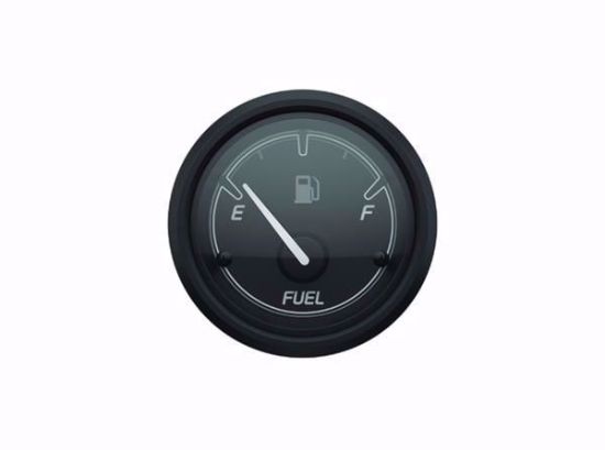quicksilver analog gauge fuel level black