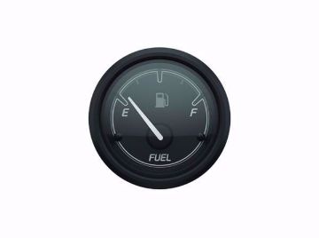 Show details for Mercury-Mercruiser 79-8M6020101 Fuel Level Gauge Black Face quicksilver analog gauge fuel level black