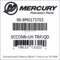 Bar codes for Mercury Marine part number 98-8M0173703