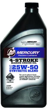 Show details for Mercury High Performance 4-Stroke Synthetic Blend Oil 25W50 (choose your size) Picture of Mercury High Performance 4-Stroke Synthetic Blend Oil 25W50 (choose your size)