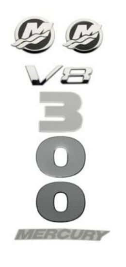 Picture of Mercury Outboard 37-8M0214853 Decal Set 300 HP