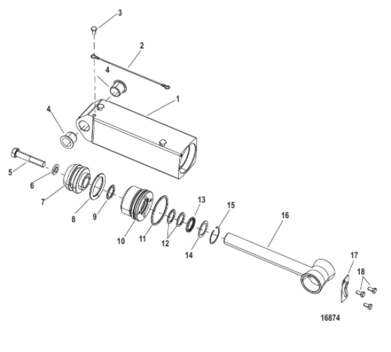 Picture of Mercury-Mercruiser 845760T09 Trim Tab Cylinder Assembly
