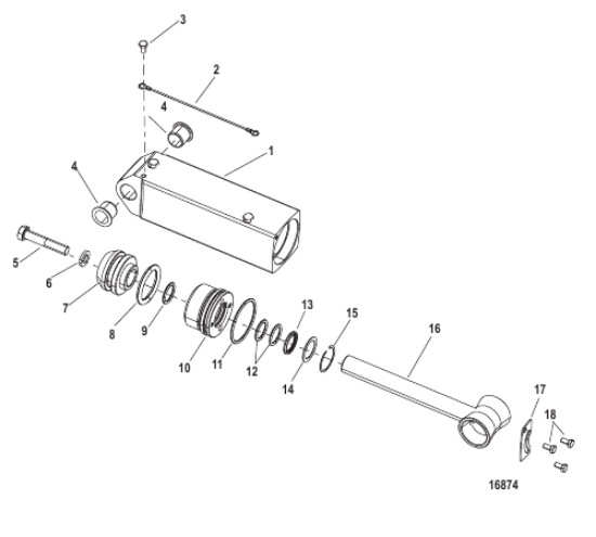 Picture of Mercury-Mercruiser 845760T09 Trim Tab Cylinder Assembly
