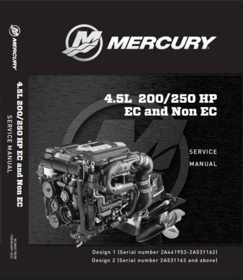 Picture of Mercury-Mercruiser 90-8M0178558 Service Manual 4.5L 200/250 HP Engines